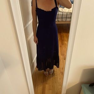 Reformation Nikita Dress in navy - Size 6 - New